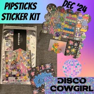 Pipsticks December 2024 Disco Cowgirl Junk Journal Pro Classic Sticker Pack
